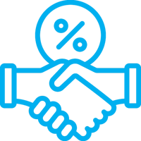 icon representing sales commission calculation